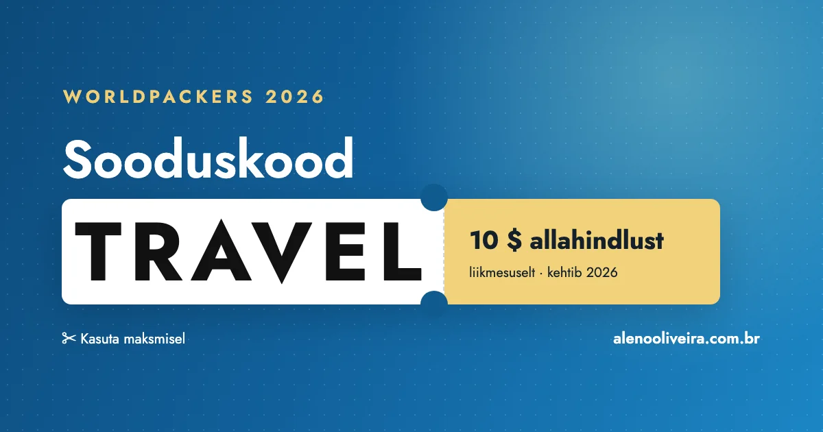 Worldpackersi sooduskood TRAVEL: 10 $ allahindlust liikmesusele 2026. aastal