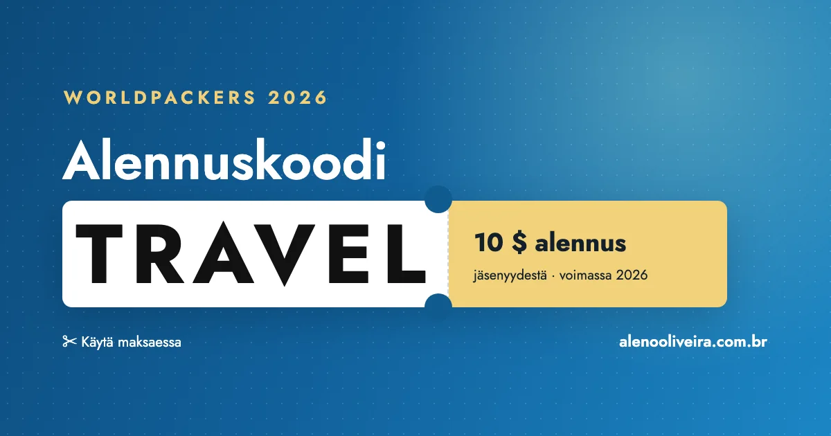 Worldpackers-alennuskoodi TRAVEL: 10 $ alennusta jäsenyydestä vuonna 2026