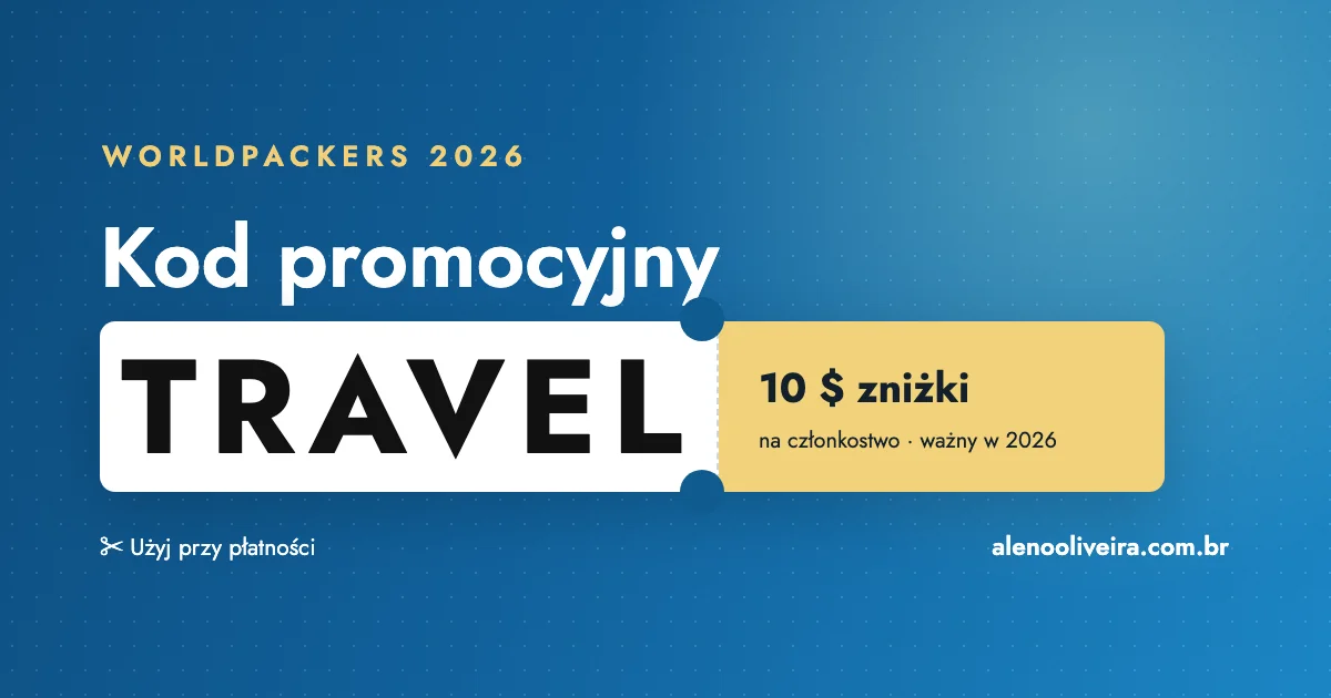 Kod promocyjny Worldpackers TRAVEL: 10 $ zniżki na członkostwo w 2026 roku